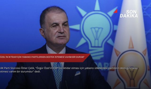 “Özel'in iktidar için yabancı partilerden destek istemesi vahim bir durum”
