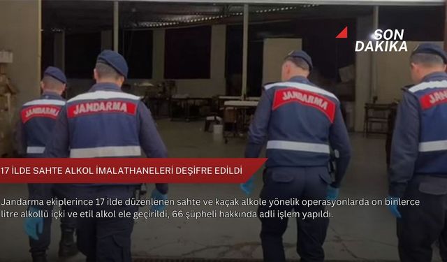 17 ilde sahte alkol imalathaneleri deşifre edildi