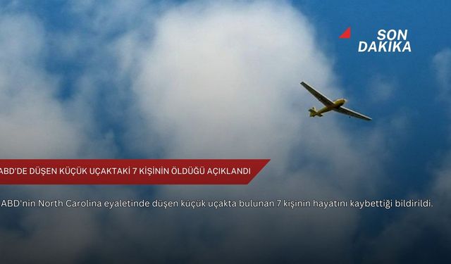ABD'de düşen küçük uçaktaki 7 kişinin öldüğü açıklandı