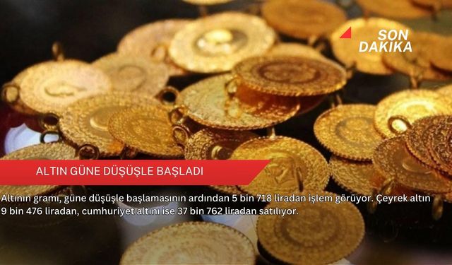 Altın güne düşüşle başladı