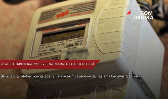 Ölçü aletlerinin 2026 muayene ve damgalama bedelleri belirlendi