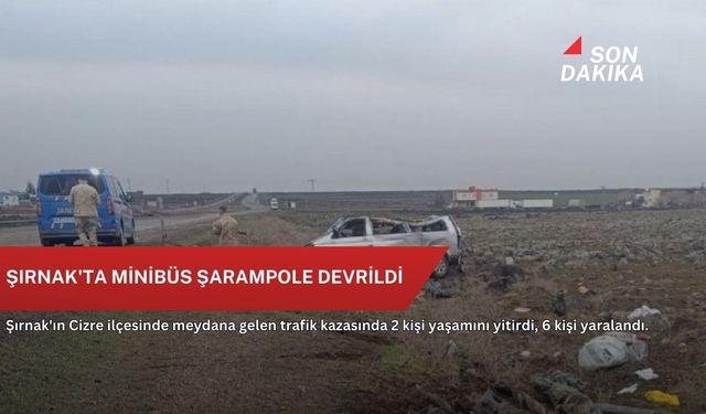 Şırnak'ta minibüs şarampole devrildi