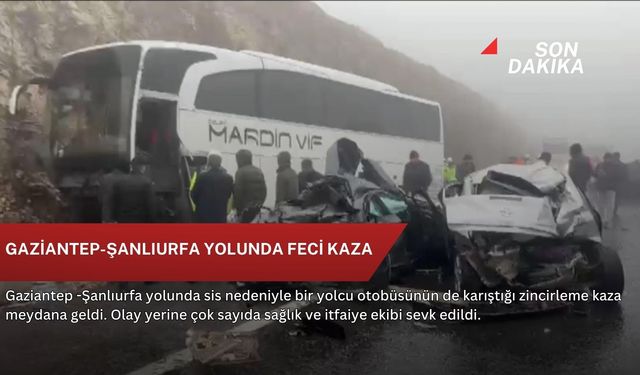 Gaziantep-Şanlıurfa yolunda feci kaza