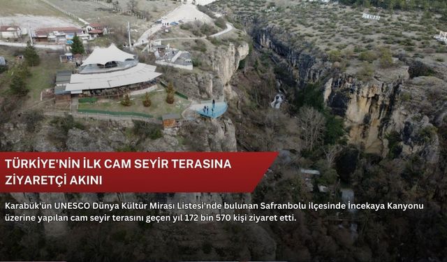 Türkiye'nin ilk cam seyir terasına ziyaretçi akını