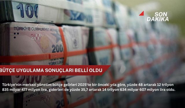 Bütçe uygulama sonuçları belli oldu
