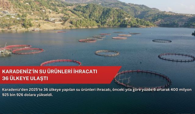 Karadeniz’in su ürünleri ihracatı 36 ülkeye ulaştı