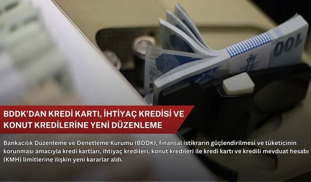 BDDK’dan kredi kartı, ihtiyaç kredisi ve konut kredilerine yeni düzenleme