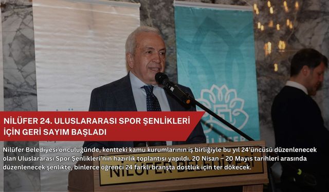 Nilüfer 24. Uluslararası Spor Şenlikleri için geri sayım başladı