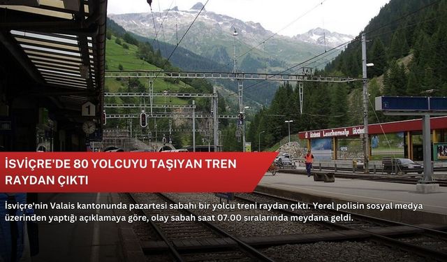 İsviçre'de 80 yolcuyu taşıyan tren raydan çıktı