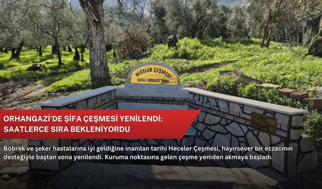 Orhangazi’de şifa çeşmesi yenilendi: Saatlerce sıra bekleniyordu
