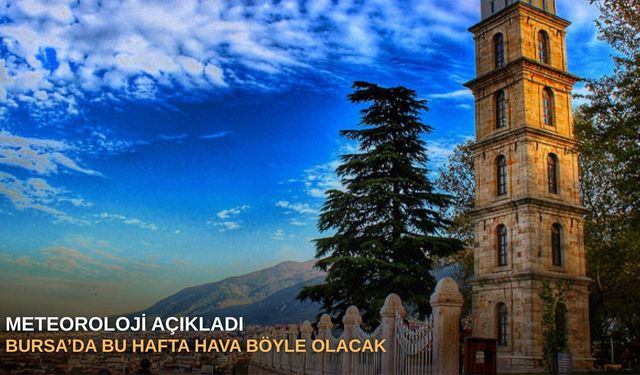 Meteoroloji açıkladı: Bursa’da bu hafta hava böyle olacak