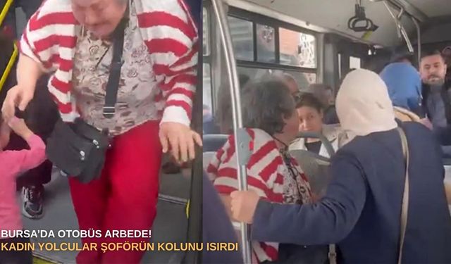 Bursa’da otobüs arbede! Kadın yolcular şoförün kolunu ısırdı