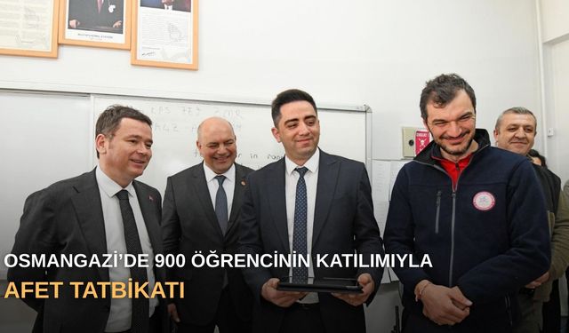 Osmangazi’de 900 öğrencinin katılımıyla afet tatbikatı