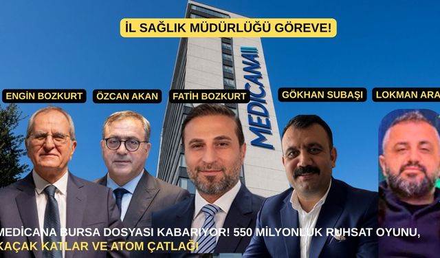 Medicana Bursa Dosyası Kabarıyor! 550 Milyonluk Ruhsat Oyunu, Kaçak Katlar ve Atom Çatlağı: İl Sağlık Müdürlüğü Göreve!