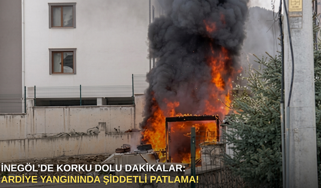 İnegöl’de Korku Dolu Dakikalar: Ardiye Yangınında Şiddetli Patlama!