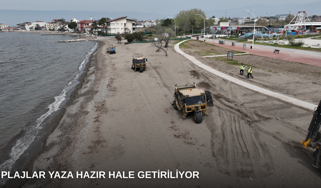 Plajlar yaza hazır hale getiriliyor