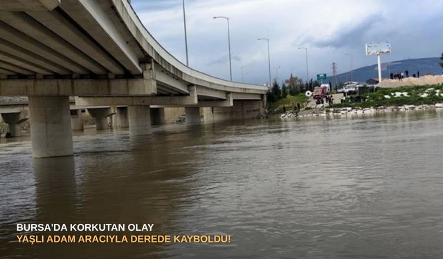 Bursa'da korkutan olay: Yaşlı adam aracıyla derede kayboldu!