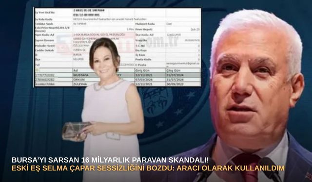 Bursa’yı sarsan 16 milyarlık paravan skandalı! Eski eş Selma Çapar sessizliğini bozdu: Aracı olarak kullanıldım