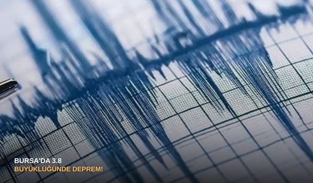 Bursa'da 3.8 büyüklüğünde deprem!