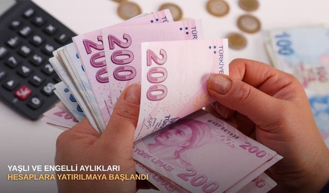 Yaşlı ve engelli aylıkları hesaplara yatırılmaya başlandı