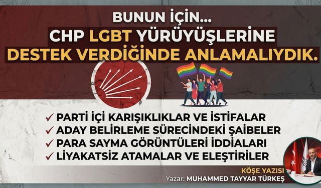 CHP LGBT yürüyüşlerine destek verdiğinde anlamalıydık