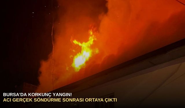 Bursa'da korkunç yangın! Acı gerçek söndürme sonrası ortaya çıktı