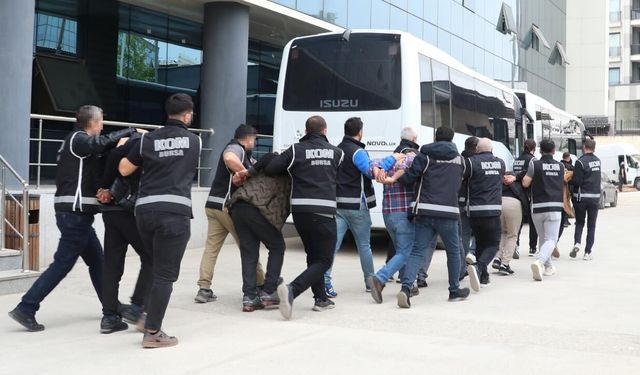 Bursa’da tefecilik operasyonunda 11 kişi tutuklandı