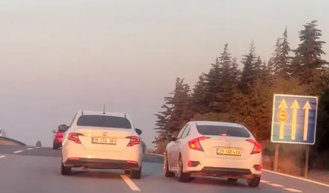 Eskişehir-Bursa yolunda yürekleri ağza getiren manevralar!