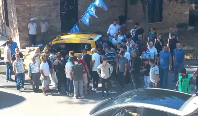 Otobüse binmek isterken taksinin altında kaldı!