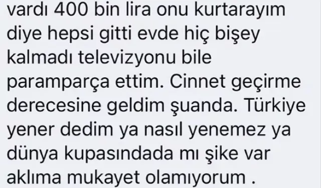 Milli Maçta 1 Milyonluk Hüsran: "Borçlarımı Kapatmak İsterken Her Şeyimi Kaybettim!"
