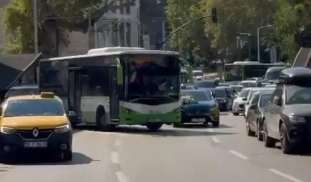 Bursa’da düğün konvoyunu durduran otobüs şoföründen şaşırtan hareket!