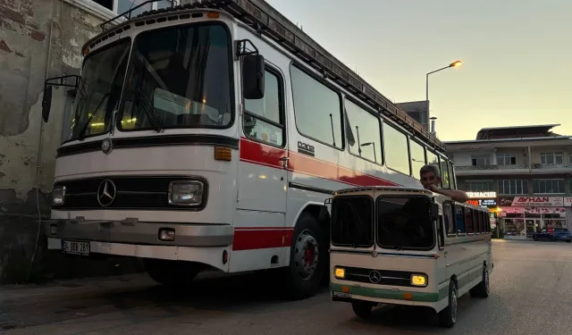 Bursa’da 8 aylık emeğin sonucu ortaya çıktı! Minyatür otobüs ilgi odağı oldu