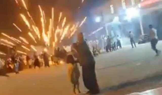 Bursa’da kız isteme eğlencesinde tehlikeli anlar! Havai fişekler davetlilerin arasına düştü
