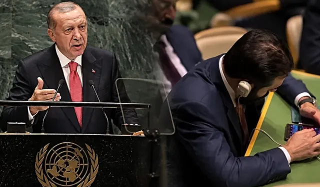 Erdoğan BM kürsüsündeydi! Şara’nın o hareketi gündem oldu