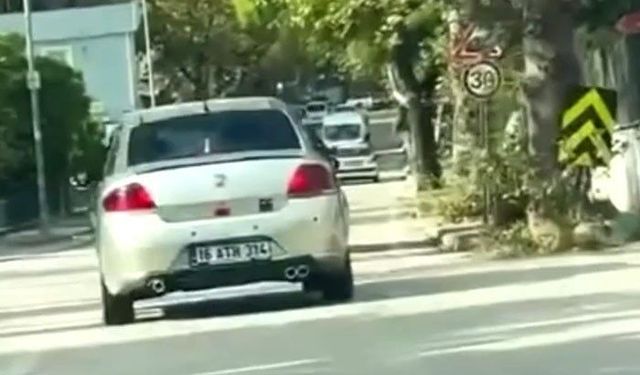 Bursa'da drift yapan sürücü insanları tehlikeye attı