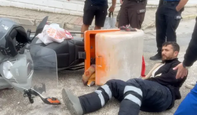 Bursa’da kuryenin önüne çıkan araç kazaya neden oldu!