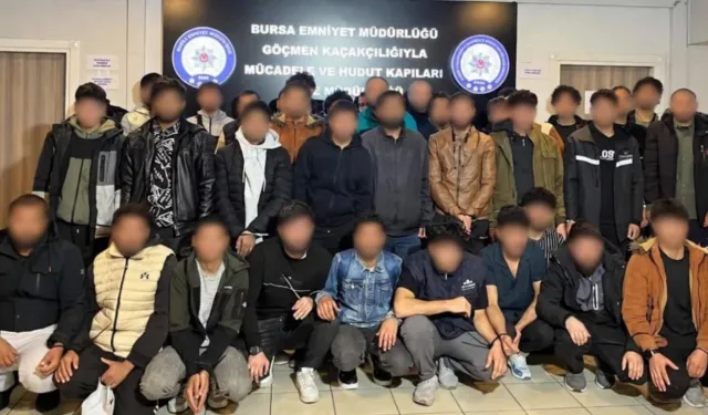 Bursa’da 6 adrese baskın! 65 yabancı uyruklu kişi tespit edildi