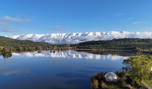 Uludağ’ın karlı zirveleri Gököz’ü süsledi! İşte o görüntüler