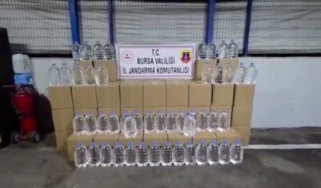 Bursa’da araçtan 1260 litre kaçak etil alkol çıktı!