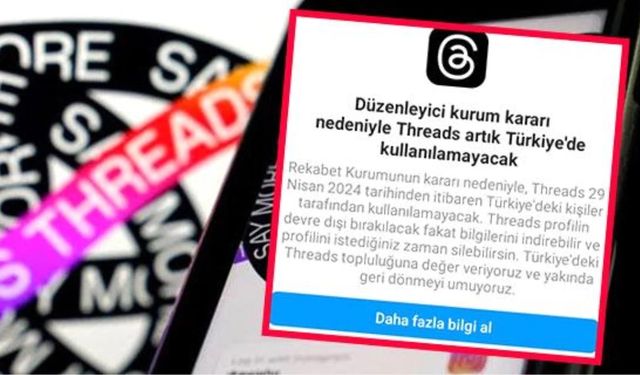Threads Türkiye'ye veda ediyor