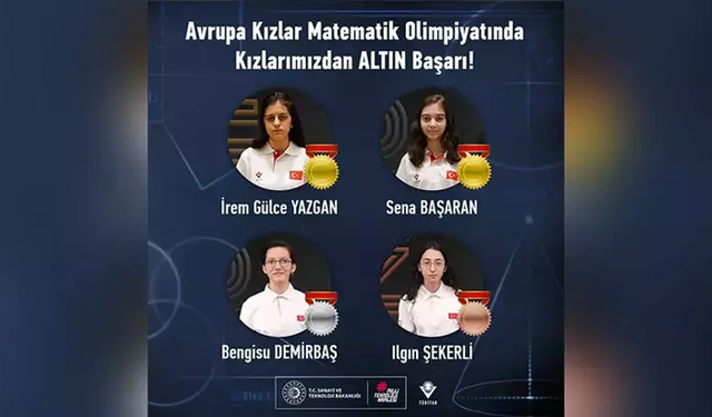 Matematik Olimpiyatlarında 4 Türk öğrenciye madalya