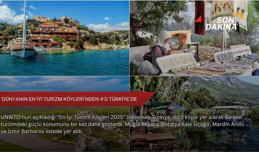 'Dünyanın en iyi turizm köyleri'nden 4'ü Türkiye'de