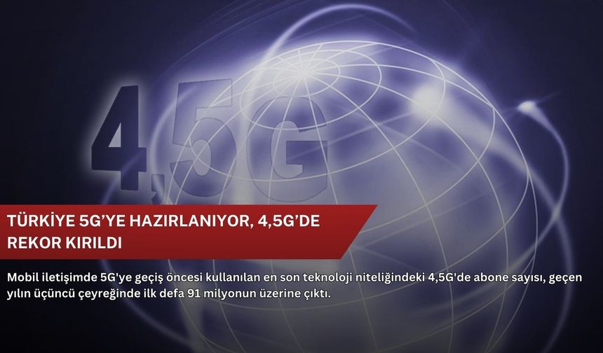 Türkiye 5G’ye hazırlanıyor, 4,5G’de rekor kırıldı