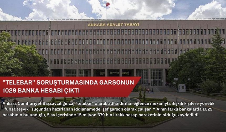 "Telebar" soruşturmasında garsonun 1029 banka hesabı çıktı