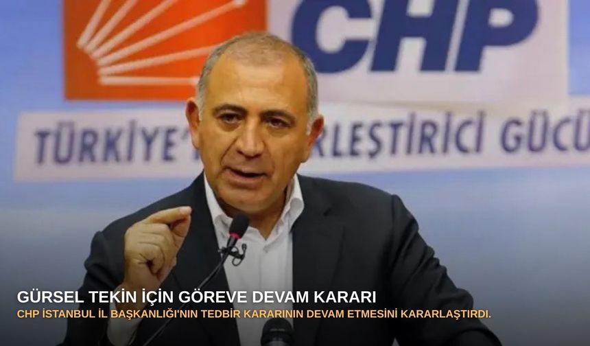 Gürsel Tekin için göreve devam kararı