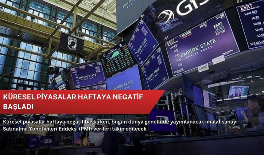 Küresel piyasalar haftaya negatif başladı
