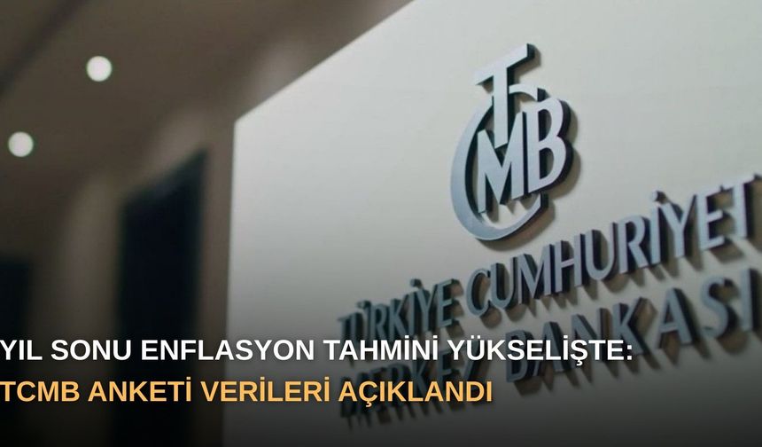 Türkiye Cumhuriyet Merkez Bankası anketi: Yıl sonu enflasyon beklentisi yükseldi