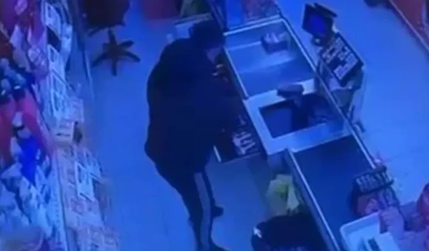 Bursa’da market soygunu: Hırsız saniyeler içinde sır oldu!