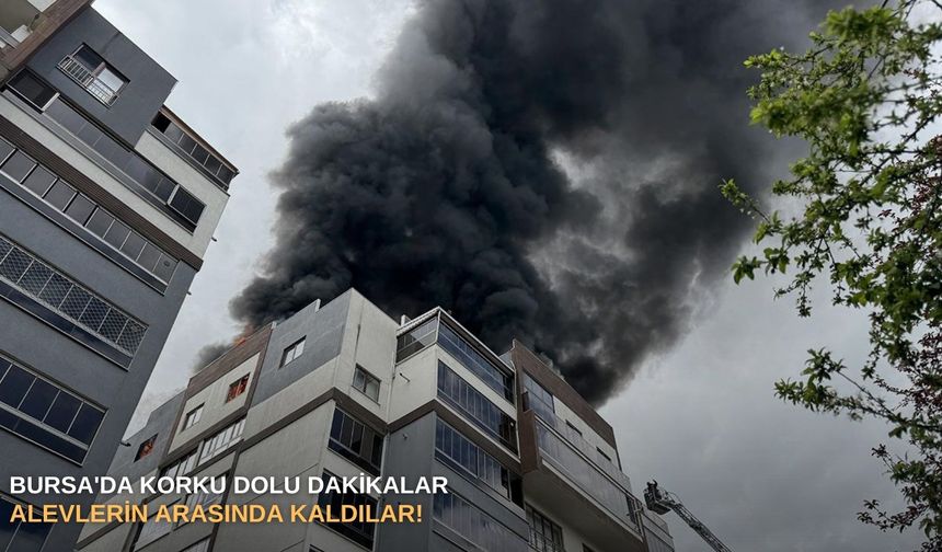 Bursa'da korku dolu dakikalar: Alevlerin arasında kaldılar!