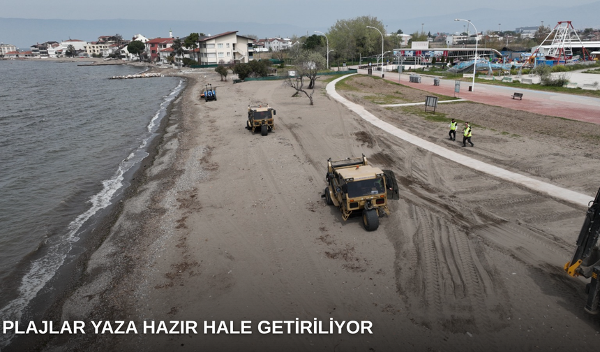 Plajlar yaza hazır hale getiriliyor